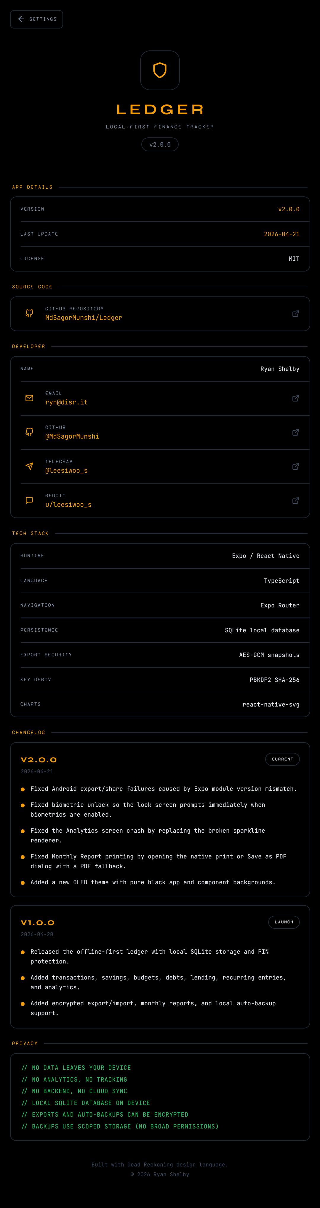 App about screen screenshot